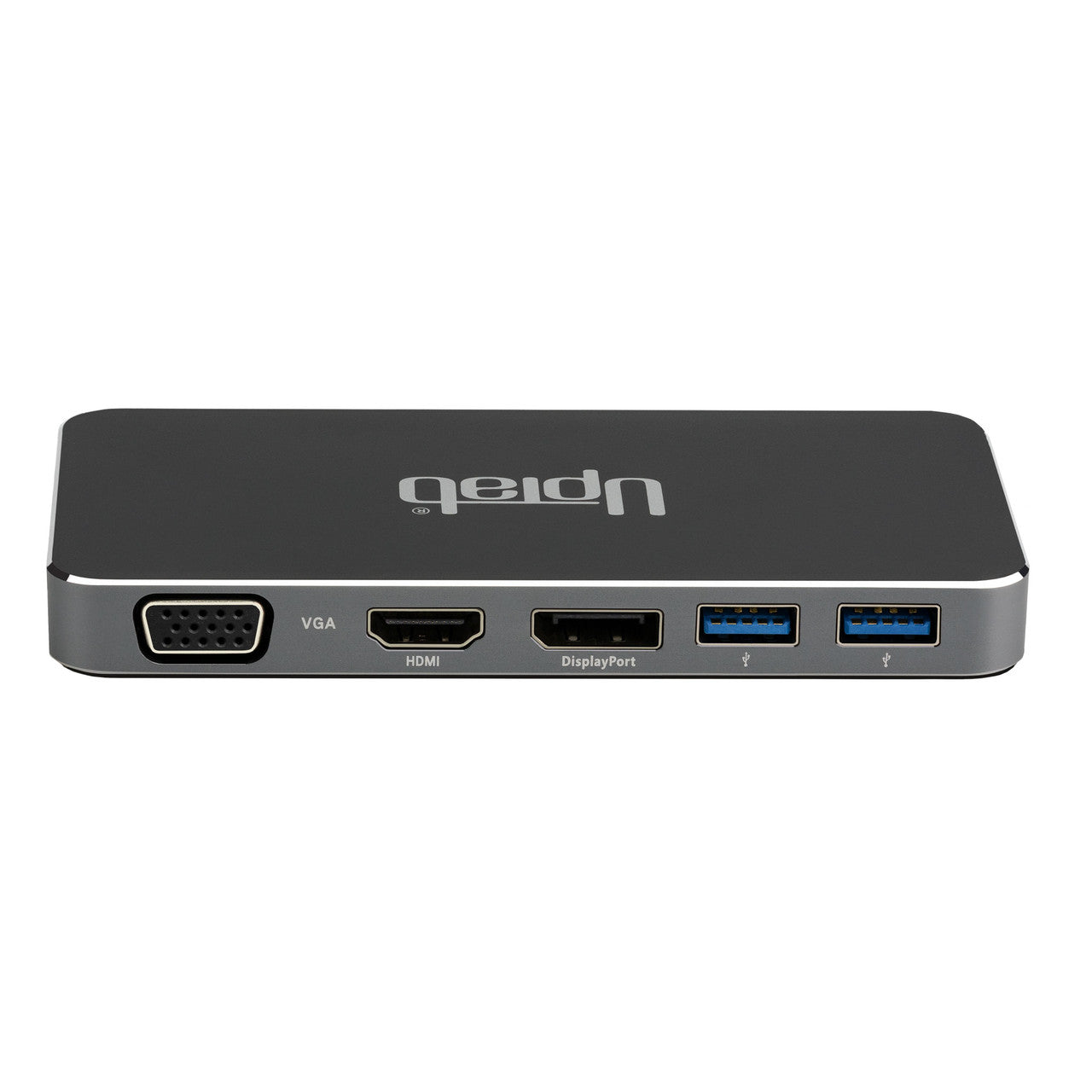 UPTab USB-C to HDMI UltraHD, DisplayPort 4K, VGA, 2x USB 3.0, USB-C 3.2 Port, USB-C for PD Adapter - Front